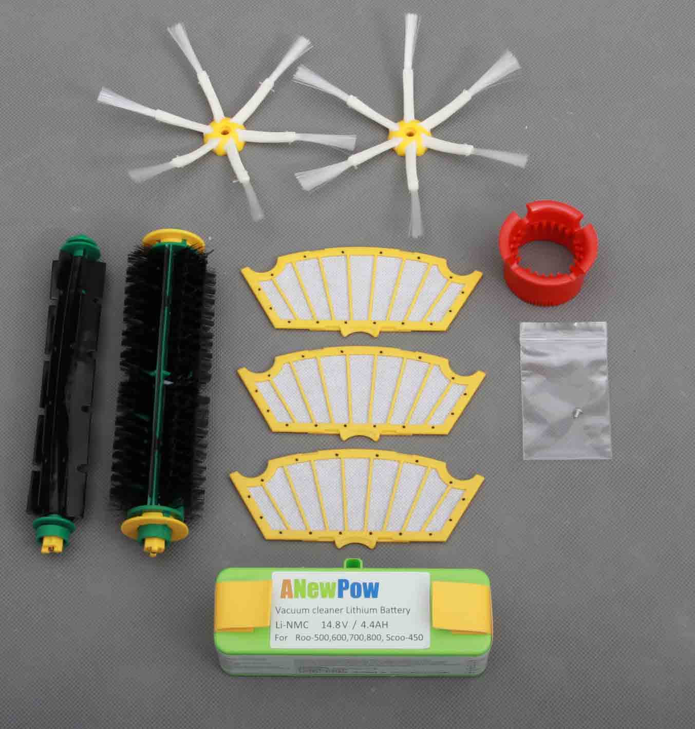Roomba 500 Series Replenishment Kit and Battery 6 Arm Brush